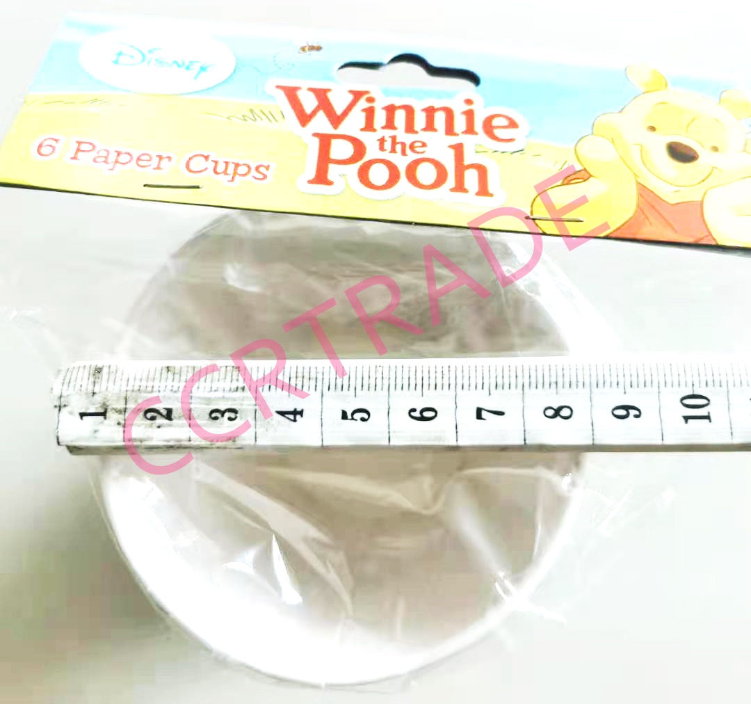 แก้วกระดาษ 6 ชิ้นถุง หมีพูห์ 8x13.5 ซม.(ลิขสิทธิ์แท้)