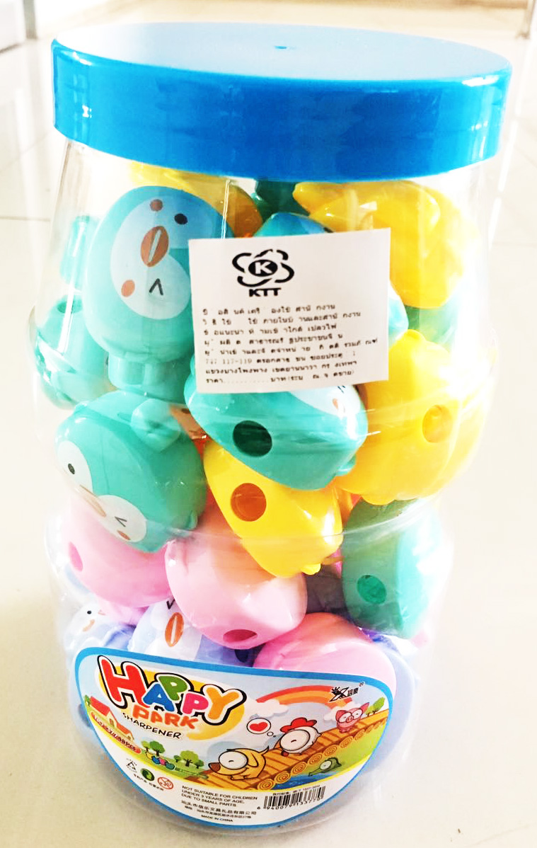 กบเหลาการ์ตูนสีหวาน 48 ชิ้นกระปุก