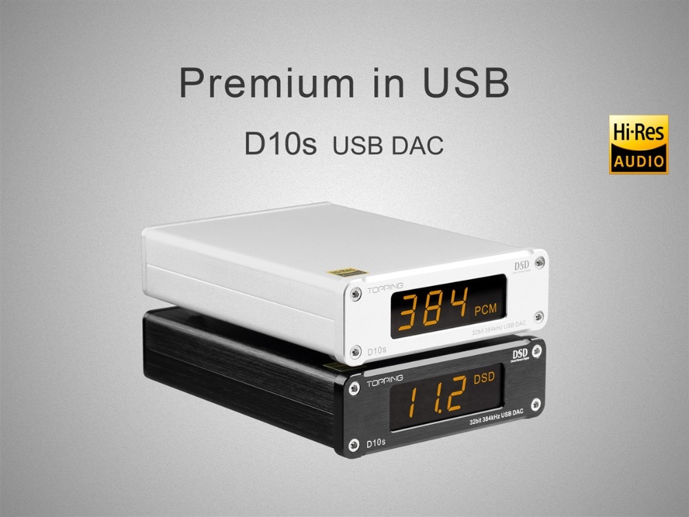 ขาย TOPPING D10s USB DAC ชิป XMOS XU208 , ES9038Q2M รองรับ PCM 384kHz/32bit DSD256