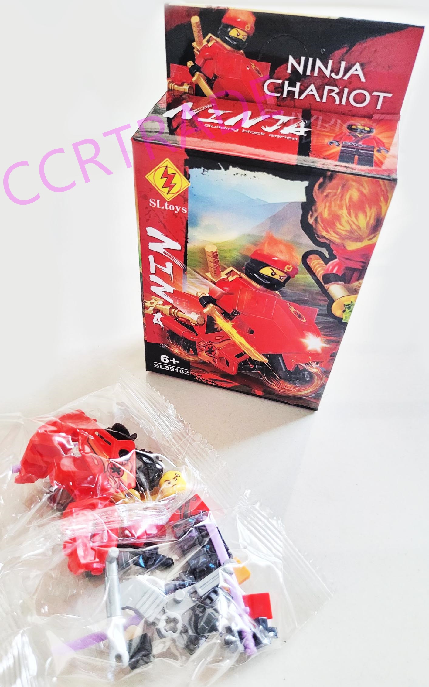 เลโก้นินจา+มอเตอร์ไซค์กล่องแดง 8x14.5 ซม.
