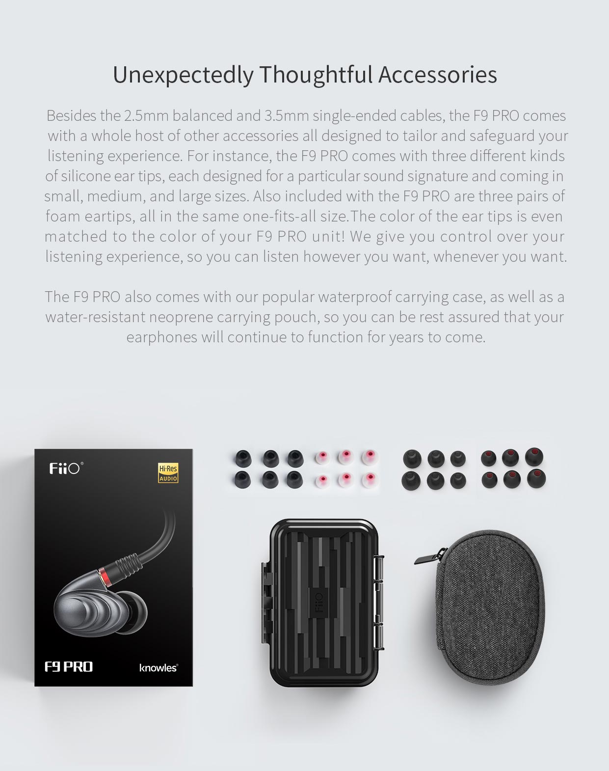 ขาย FiiO F9 PRO หูฟัง3ไดร์เวอร์ (2BA+1Dynamic) ระดับ Hi-Res Audio ขั้ว MMCX ถอดสายได้