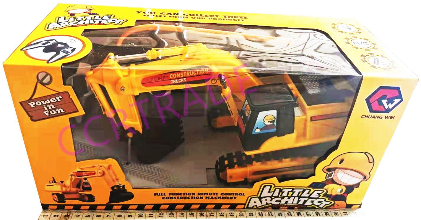 รถแม็คโครบังคับไร้สาย+รีโมทไร้สายกล่อง 17x32.5 ซม.(1x3)