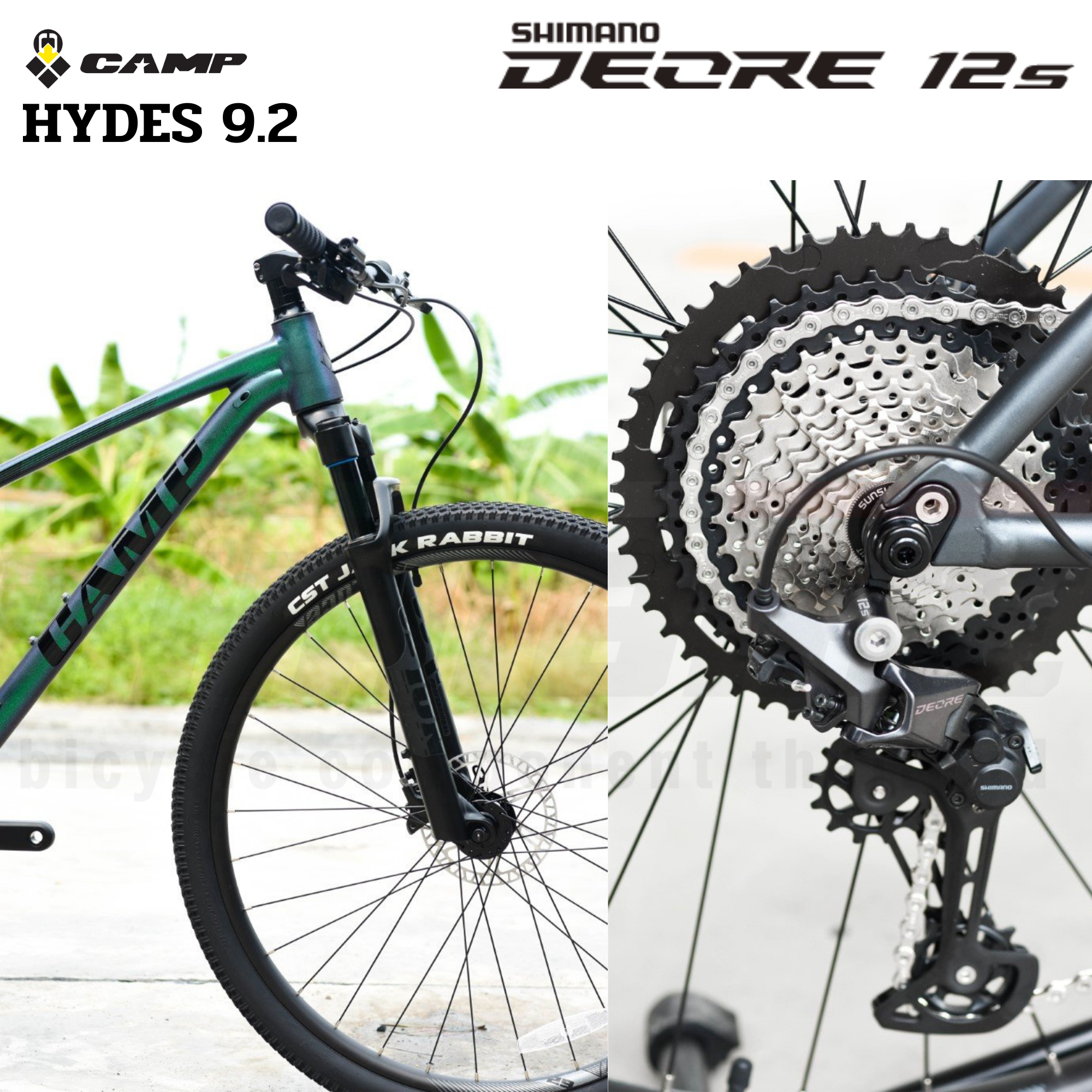 รถจักรยานเสือภูเขาอลูมิเนียม CAMP HYDES 9.2 ล้อ 29 SHIMANO DEORE 12spd