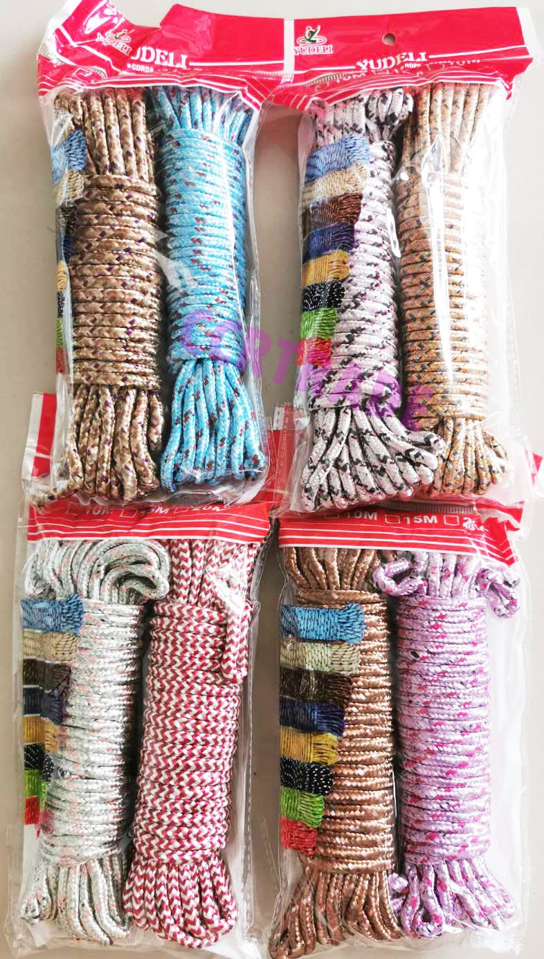 เชือกสีสด 10 ม. 2 ชิ้นถุง 23 ซม.