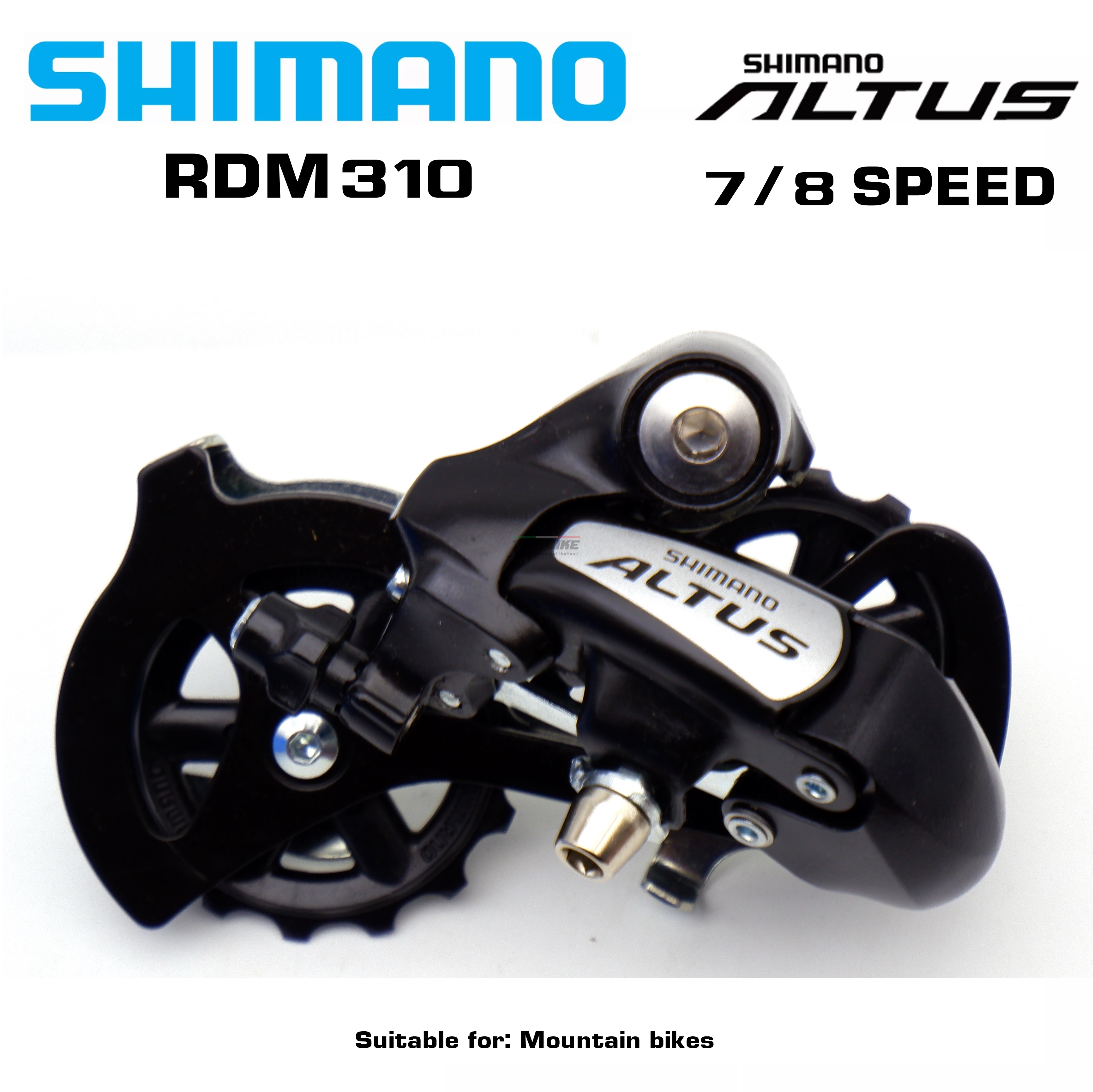 ตีนผีจักรยานเสือภูเขา SHIMANO ALTUS, RDM310, 7/8 SPEED มีกล่อง