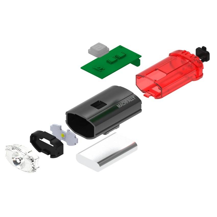 ไฟติดหมวก พร้อมไฟท้ายในตัว MACHFALLY/SUPER D