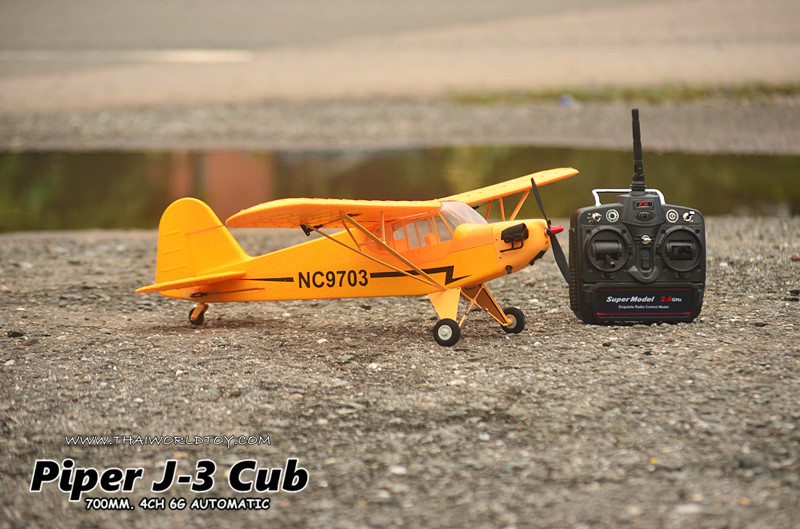 PIPER J-3 CUB Rc Scale 700MM. 4CH Brushless Motor