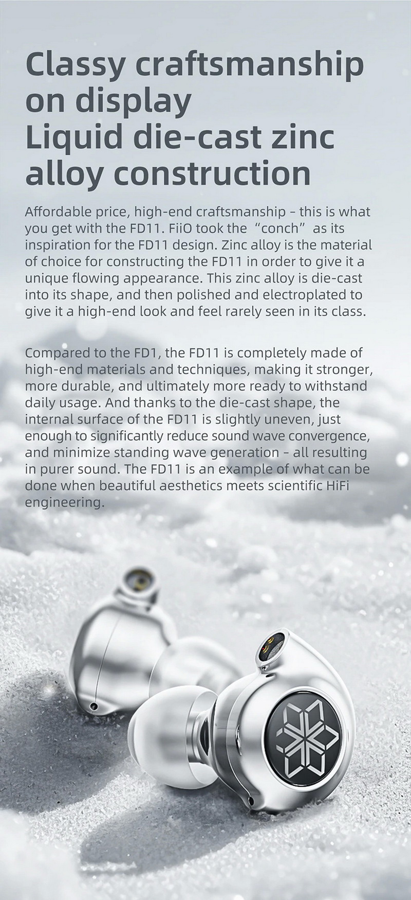 FiiO FD11 หูฟัง IEMs ไดรเวอร์ Dynamic เทคนิคระดับไฮเอนด์ เสียงที่ไม่เหมือนใคร ประกันศูนย์ไทย