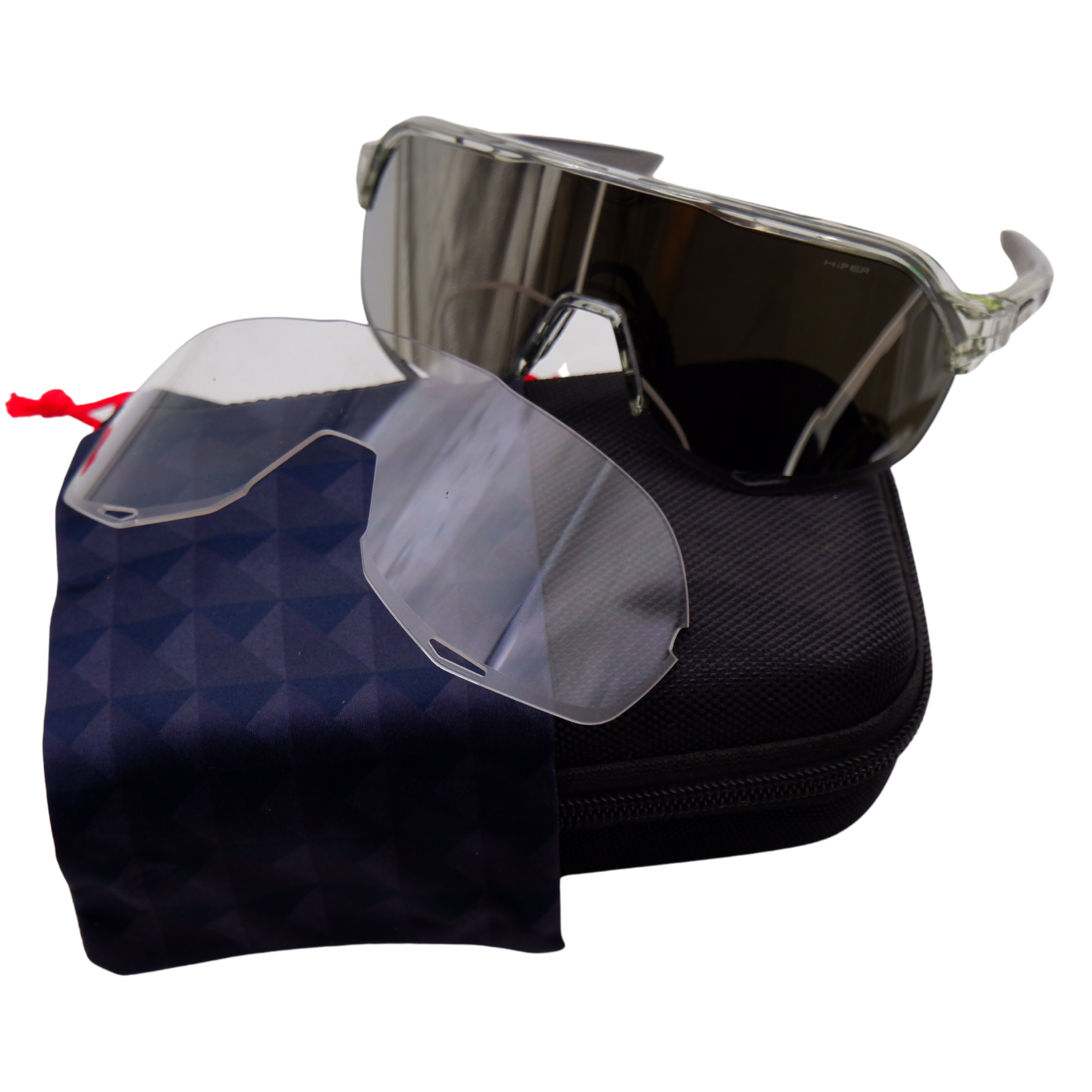 แว่นตาปั่นจักรยานแบบเปลี่ยนเลนส์ T-REX S0027 พร้อมกล่อง ผ้าเช็ดแว่น