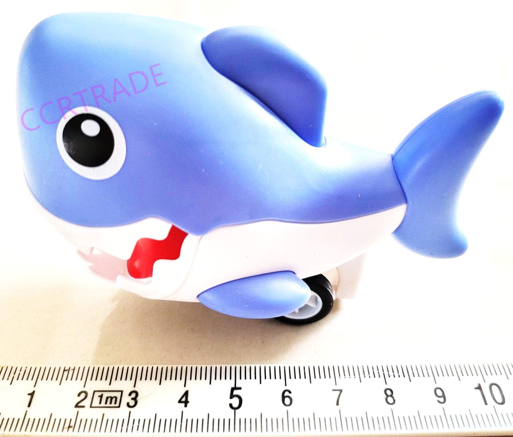 ฉลามสีสดกดซิ่งกล่อง 5.5x9 ซม.(งานห้าง)