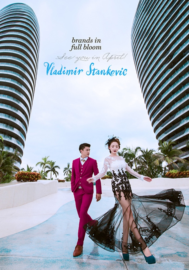 ST014- **พร้อมส่งค่ะ**สูทผู้ชายสีชมพูเข้มแขนยาว พร้อมกางเกง ชุดสูทเจ้าบ่าว สูทแฟนซี ถ่ายพรีเวดดิ้ง & ชุดแต่งงานแฟนซี (Fancy wedding dress) สูทผู้ชายสีชมพูเข้ม