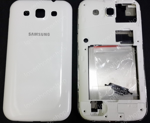 ชุดเคสกลางและฝาหลัง Samsung Galaxy WIN (I8552) สีขาว (Original Genuine Part) ส่งฟรี!