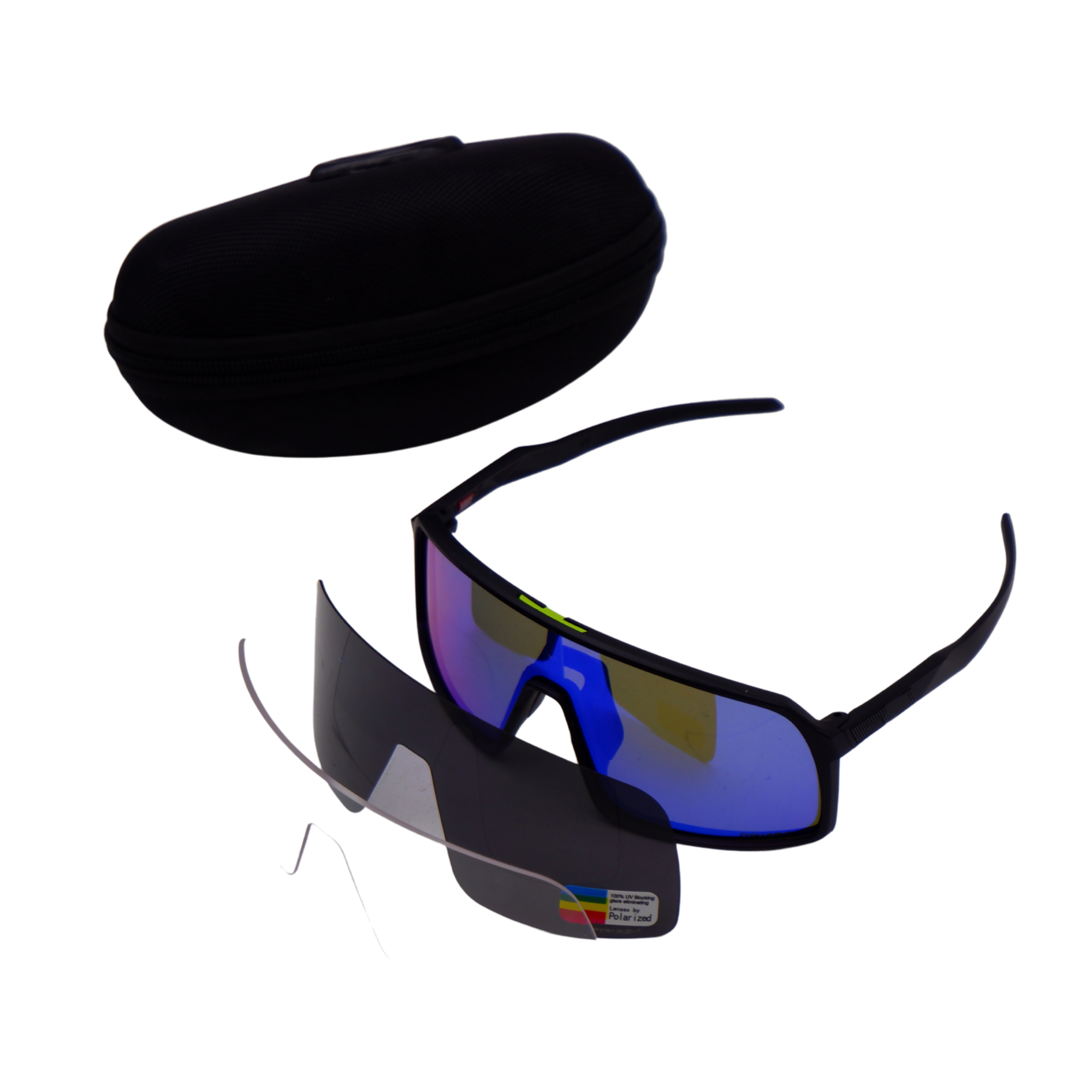 แว่นตาปั่นจักรยาน T-REX 9321 แบบเปลี่ยนเลนส์ 3 เลนส์ มีเลนส์ POLARIZE มีกล่องแว่น ผ้าเช็ด ถุงใส่แว่น