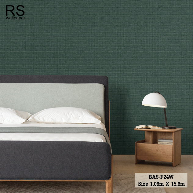 วอลเปเปอร์ สีเขียวเข้ม BAS-F24W