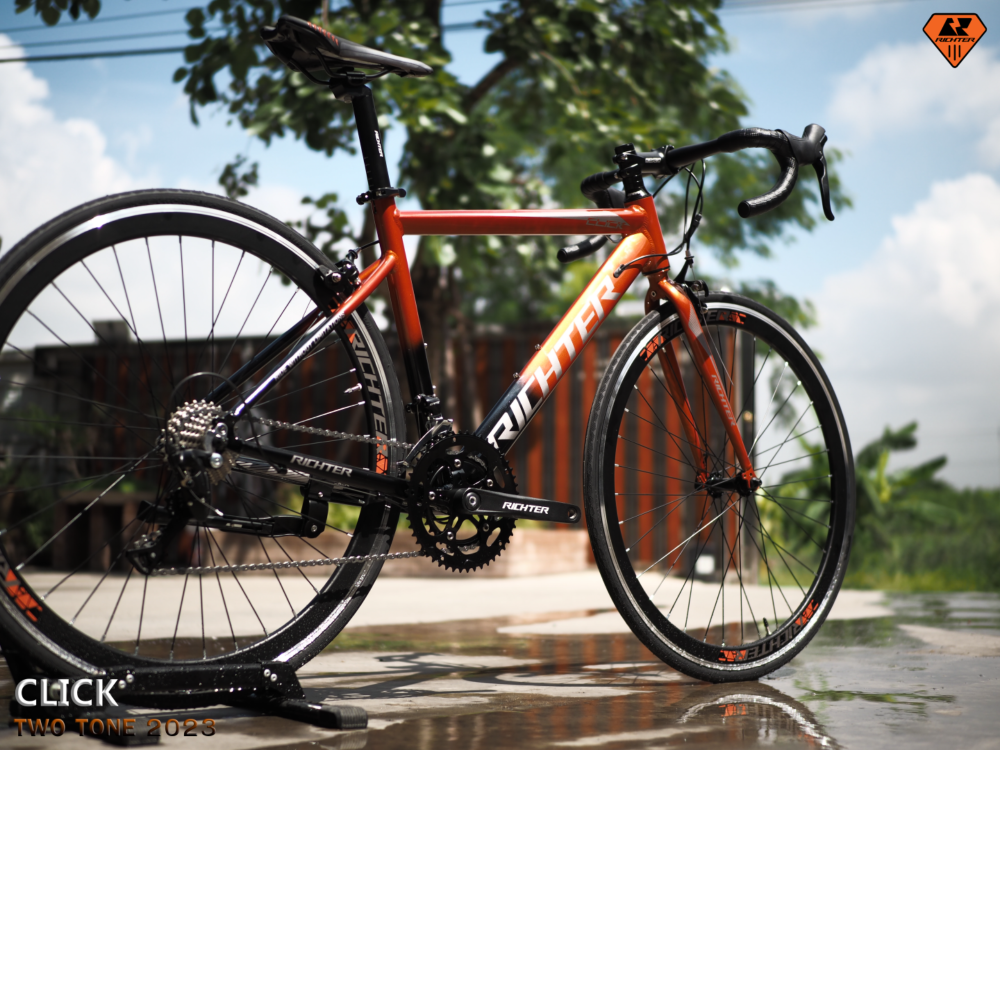 จักรยานเสือหมอบมือตบ RICHTER CLICK อลูมิเนียม 18 เกียร์ แบบมือตบ