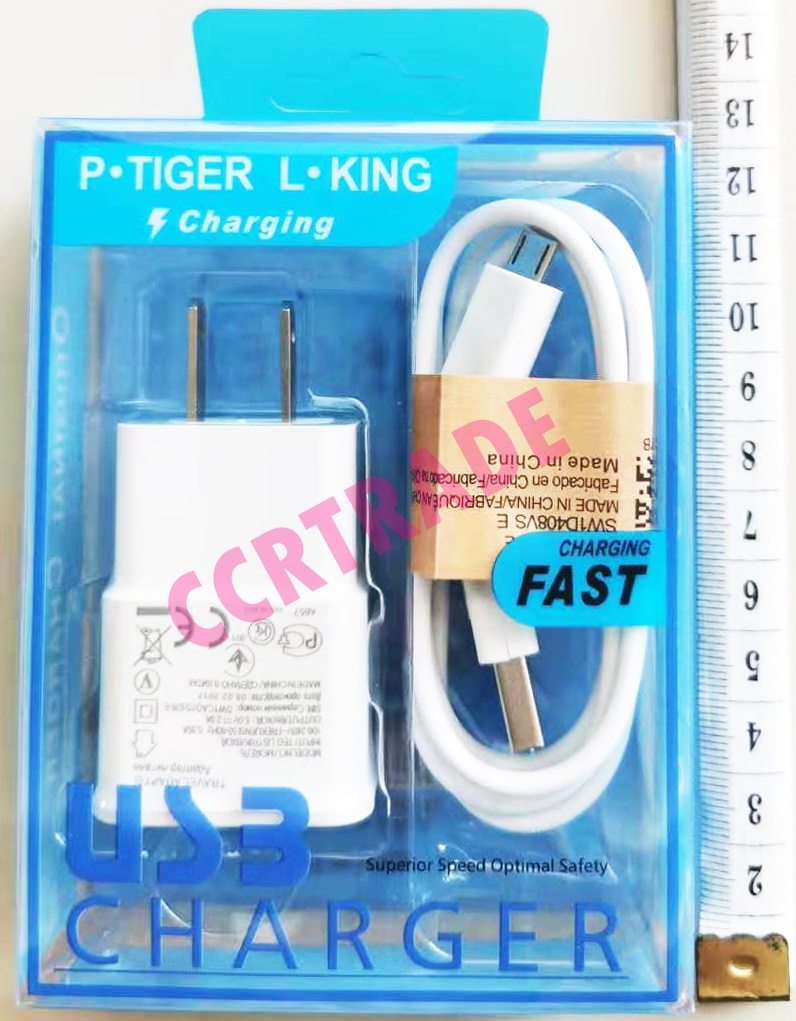 สายชาร์ทซัมซุง 1 ม.+หัวชาร์ทกล่องใส 14 ซม.