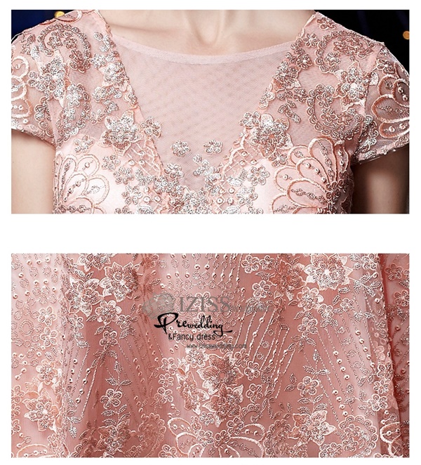 T020**พรีออเดอร์เดรสสีชมพู**ชุดราตรียาวสีชมพูทั้งชุด แขนสั้น เล่นดีเทลตกแต่งเลื่อมทั้งชุด ชุดเข้ารูป สวยหรู งานเกรดพรีเมี่ยม ไฮโซมากๆ ค่ะ