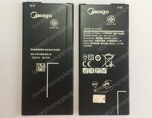 แบตเตอรี่ มอก. Meago สำหรับ Samsung Galaxy J7 prime - EB-BG610ABE (ส่งฟรี)