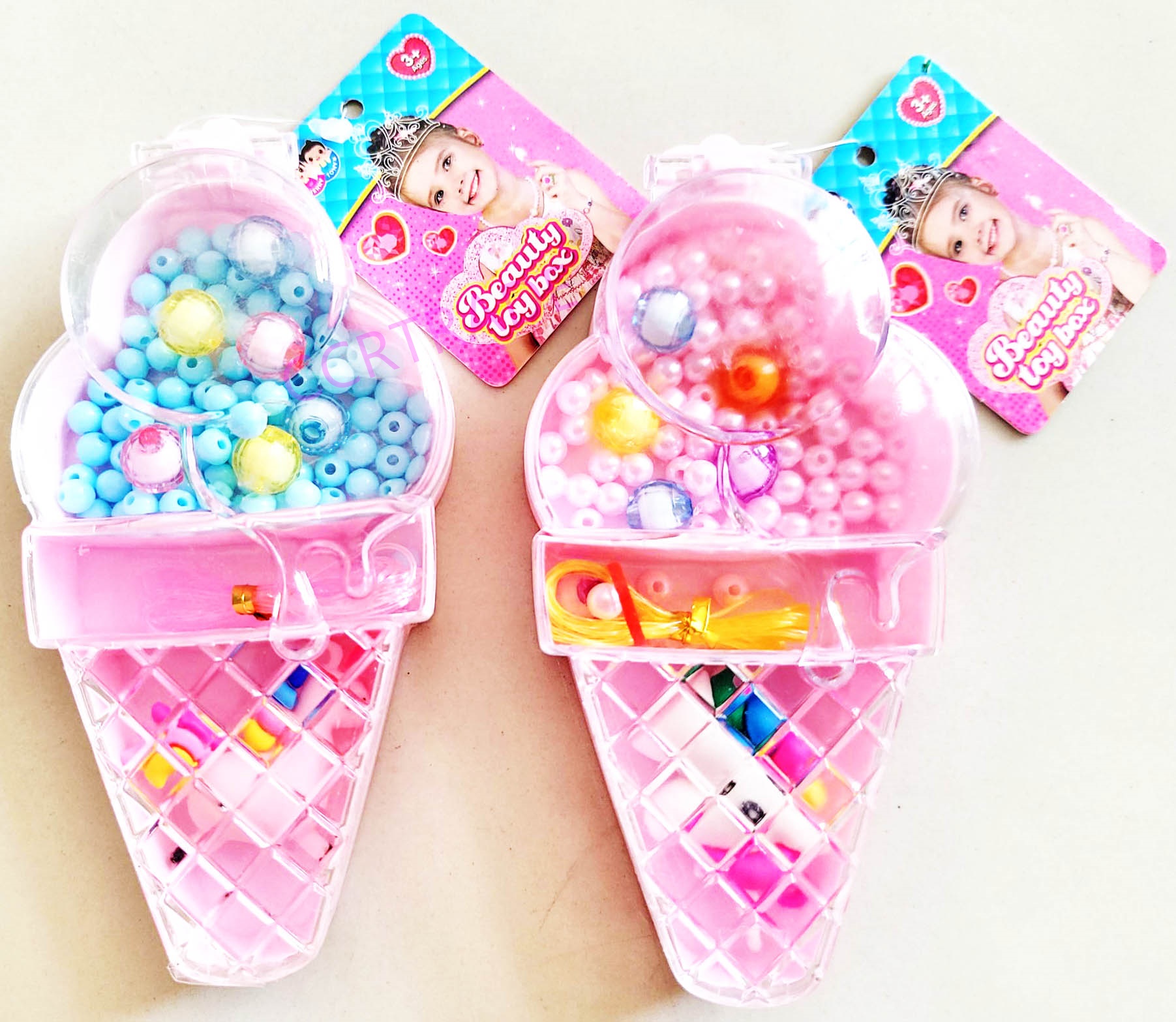 เซ็ทลูกปัดยูนิคอร์นกล่องไอติม 7x14 ซม.(งานห้าง)