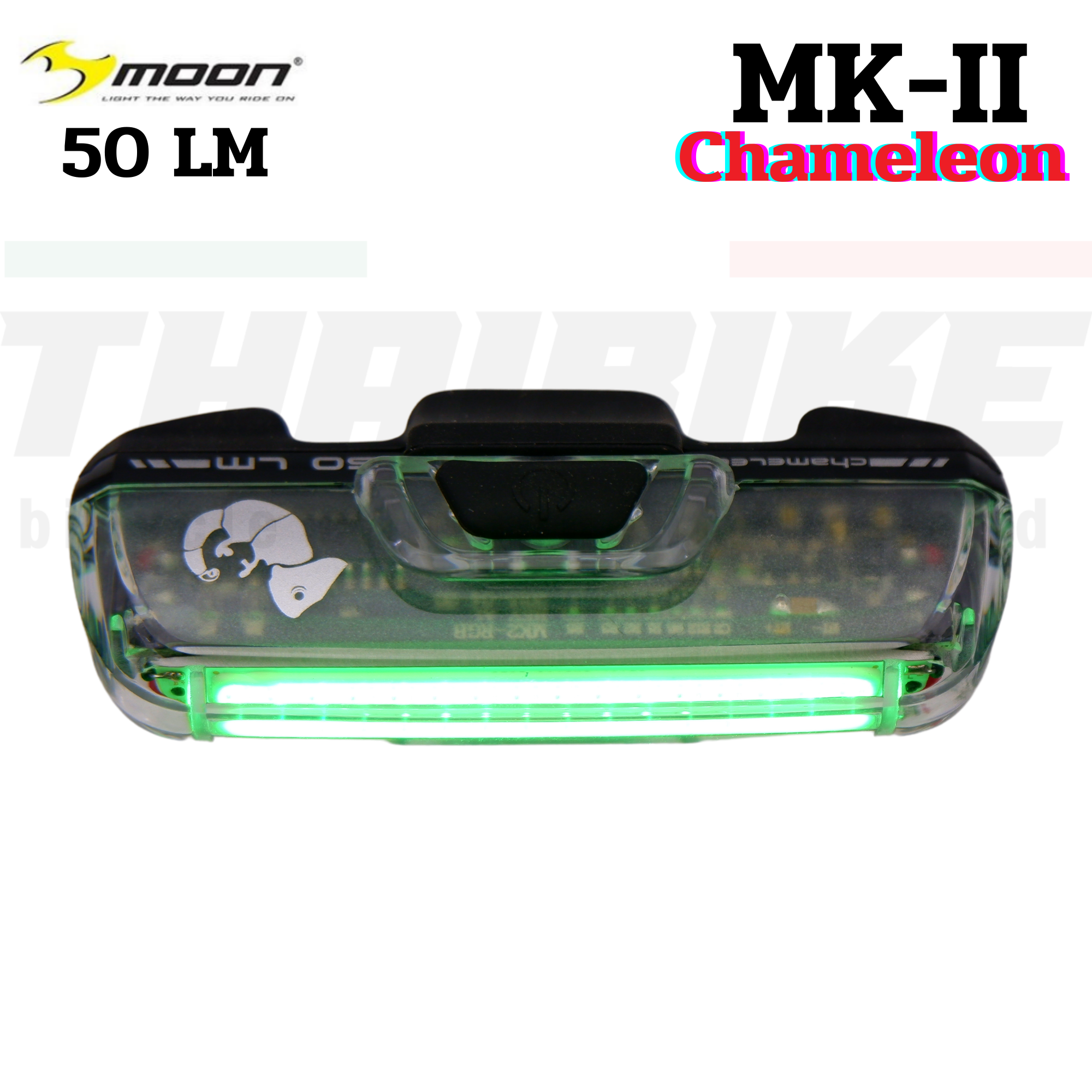 ไฟท้ายจักรยานสีสลับ MOON Chameleon-MK-2 USB rechargeable light