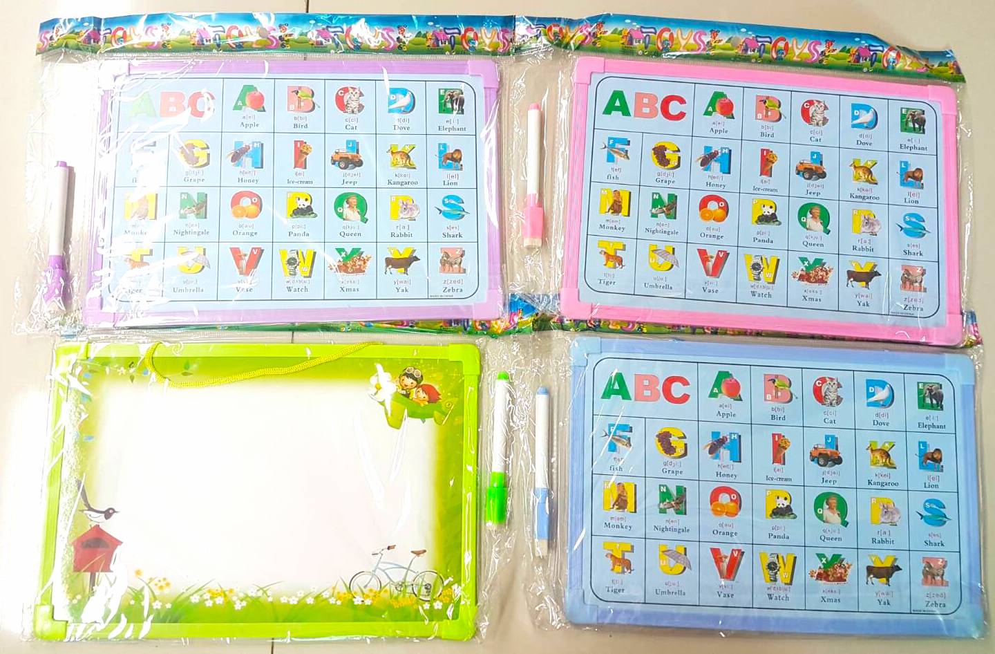 กระดานไวท์บอร์ดใหญ่ ABC+ปากกา 20x30 cm.