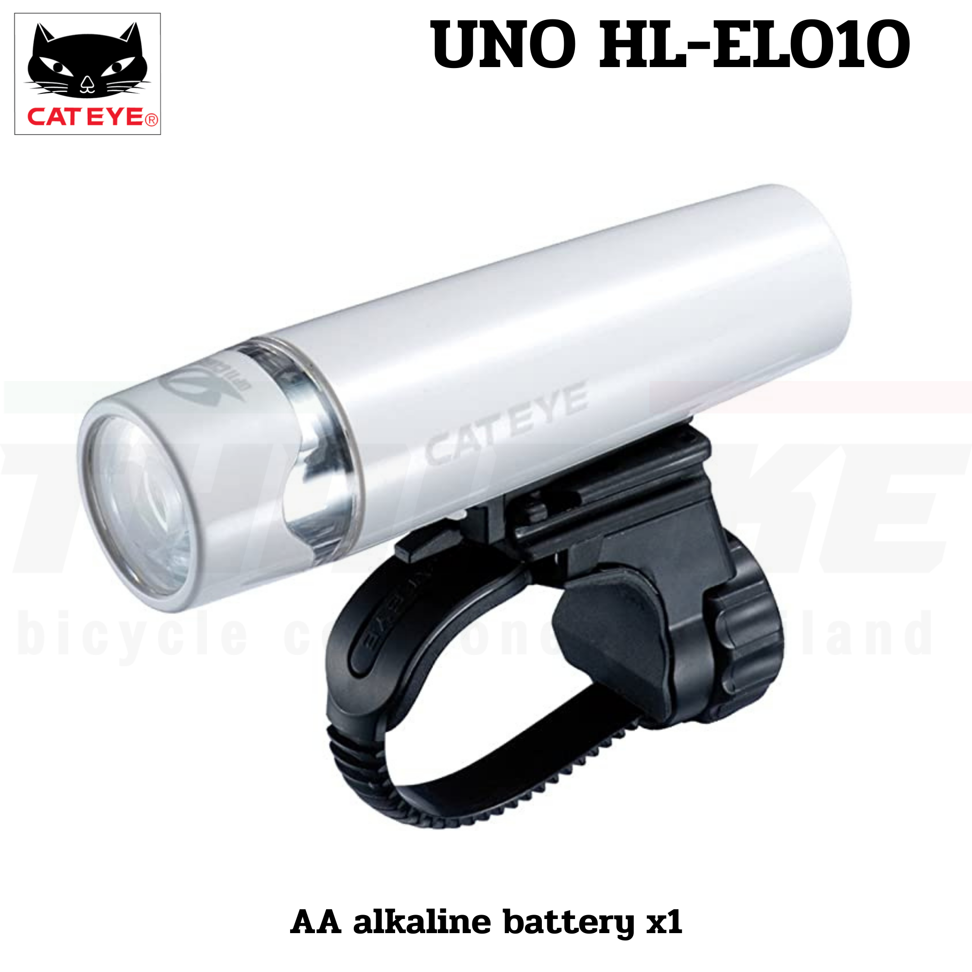 ไฟหน้าจักรยาน CATEYE UNO HL-EL010 รุ่นใช้ถ่าน2A