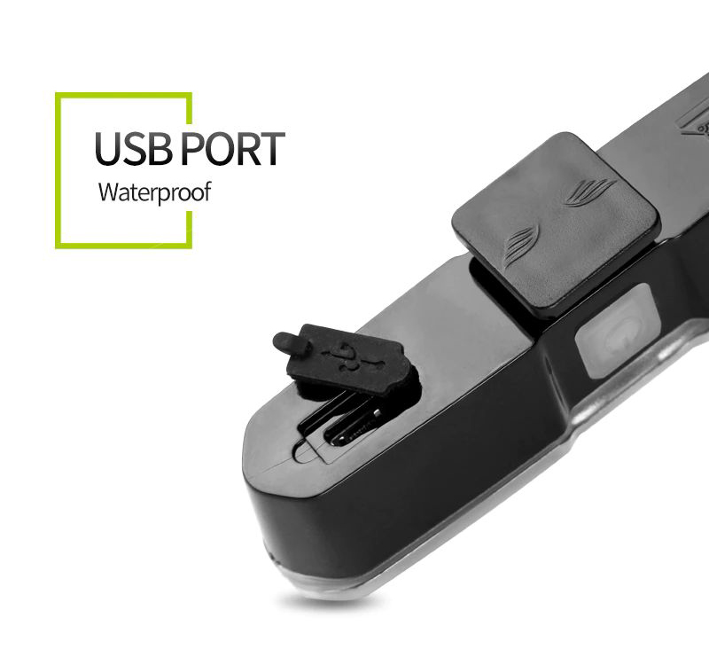 ไฟท้ายจักรยานแบบสองสี ชาร์จ USB GOOFY X7505