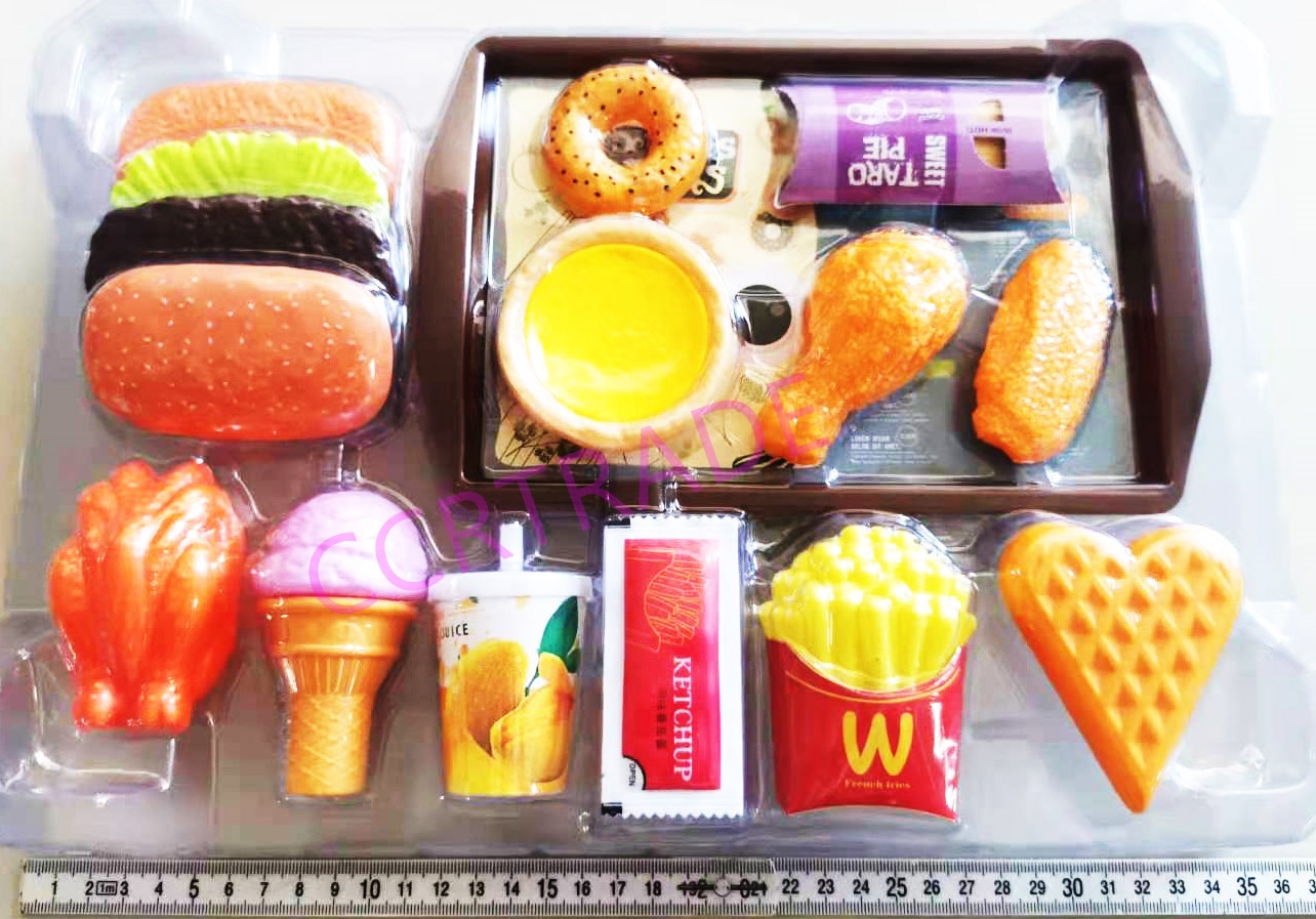 เซ็ทเบอร์เกอร์ฟาสฟู๊ด 16 ชิ้นกล่องใหญ่ 25x36.5 ซม.(1x3)