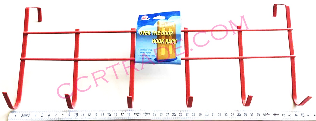 ราวแขวนประตู 6 หัว (ไม่ต้องเจาะ) 45 ซม.