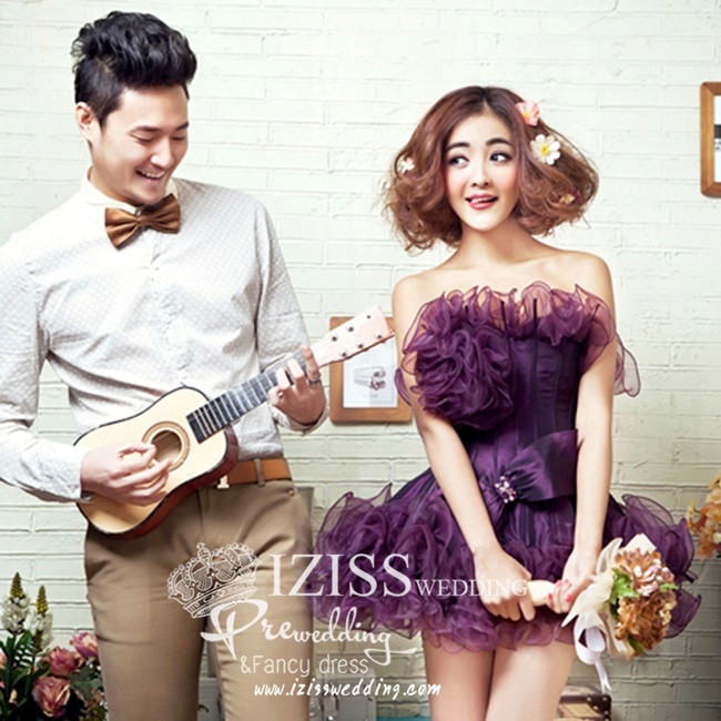 PW062 - **เลิกผลิตค่ะ** ชุดคู่ถ่ายพรีเวดดิ้ง (prewedding dress) & ชุดแต่งงานแฟนซี (Fancy wedding dress)ชายหญิง "ธีมสีม่วง-เทา"