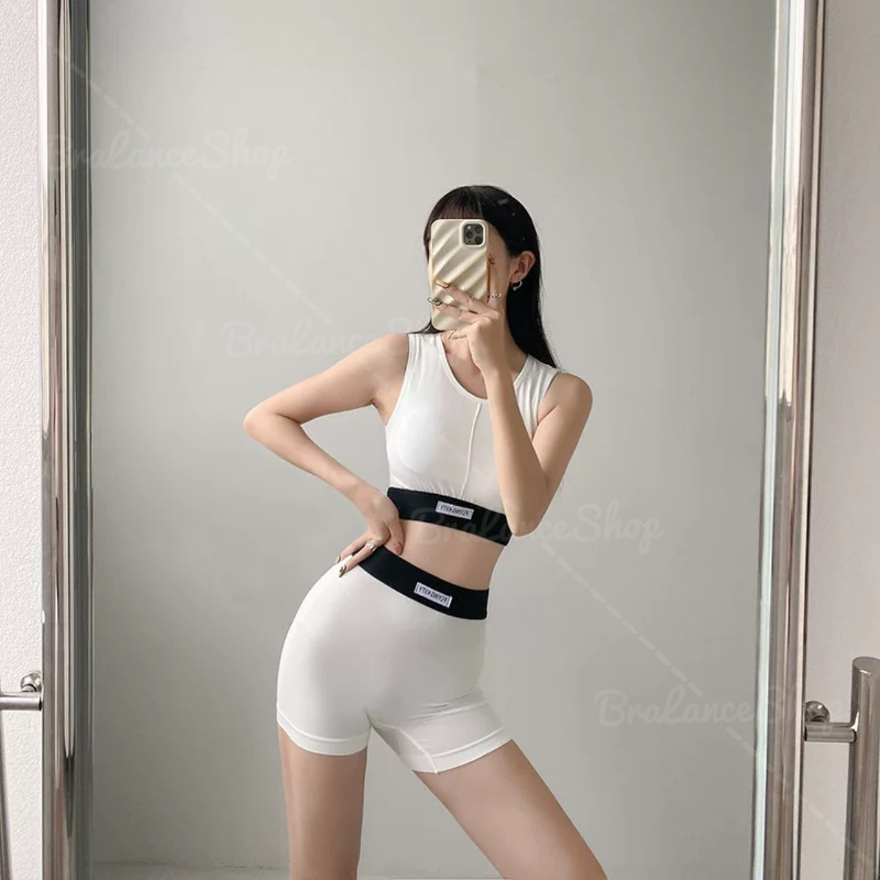 BLS✿B90 ชุดสปอตออกกำลังกายขาสั้น