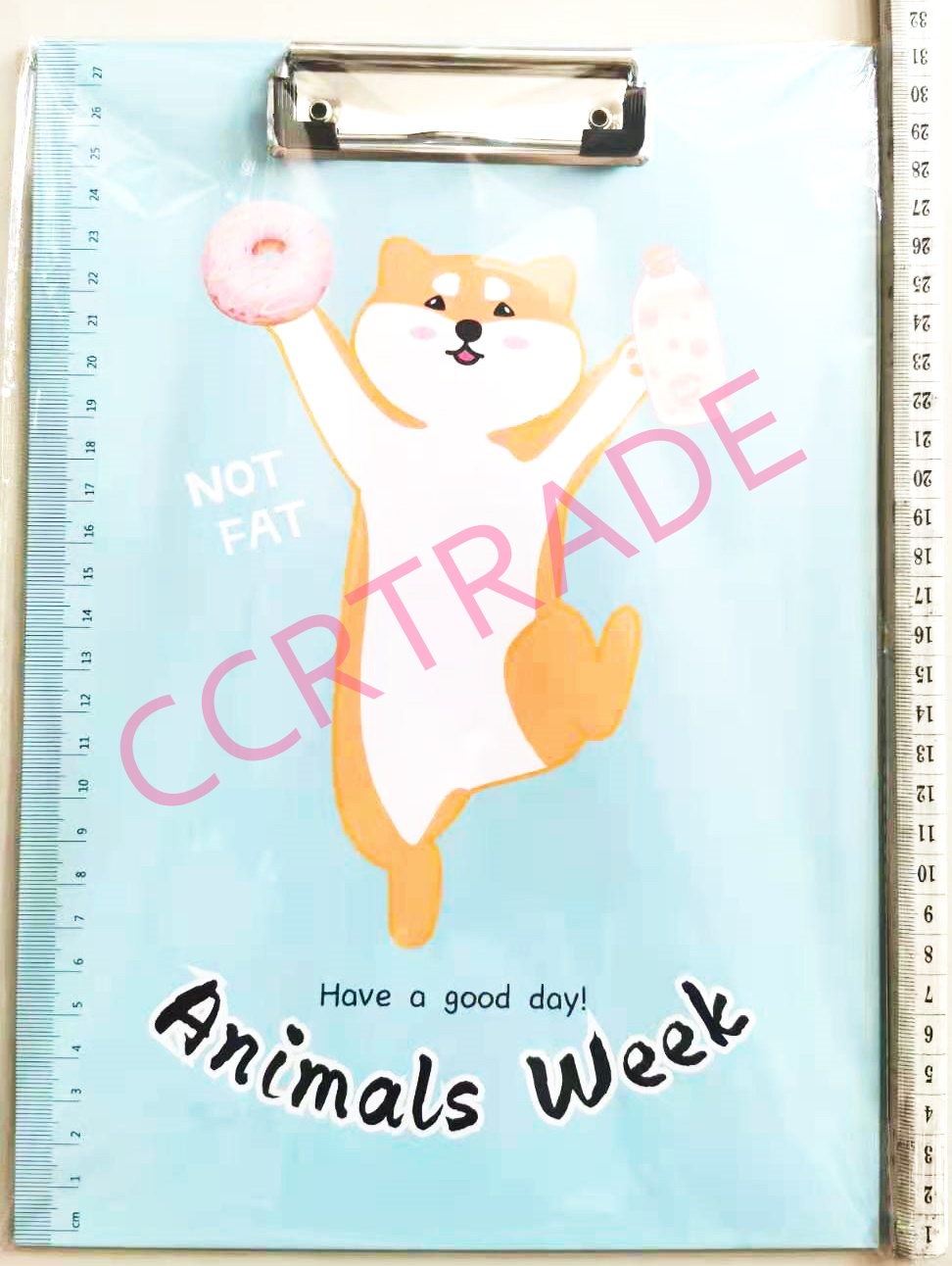 กระดานคลิปบอร์ด A4 ลายชิบะ 22x31.5 ซม.