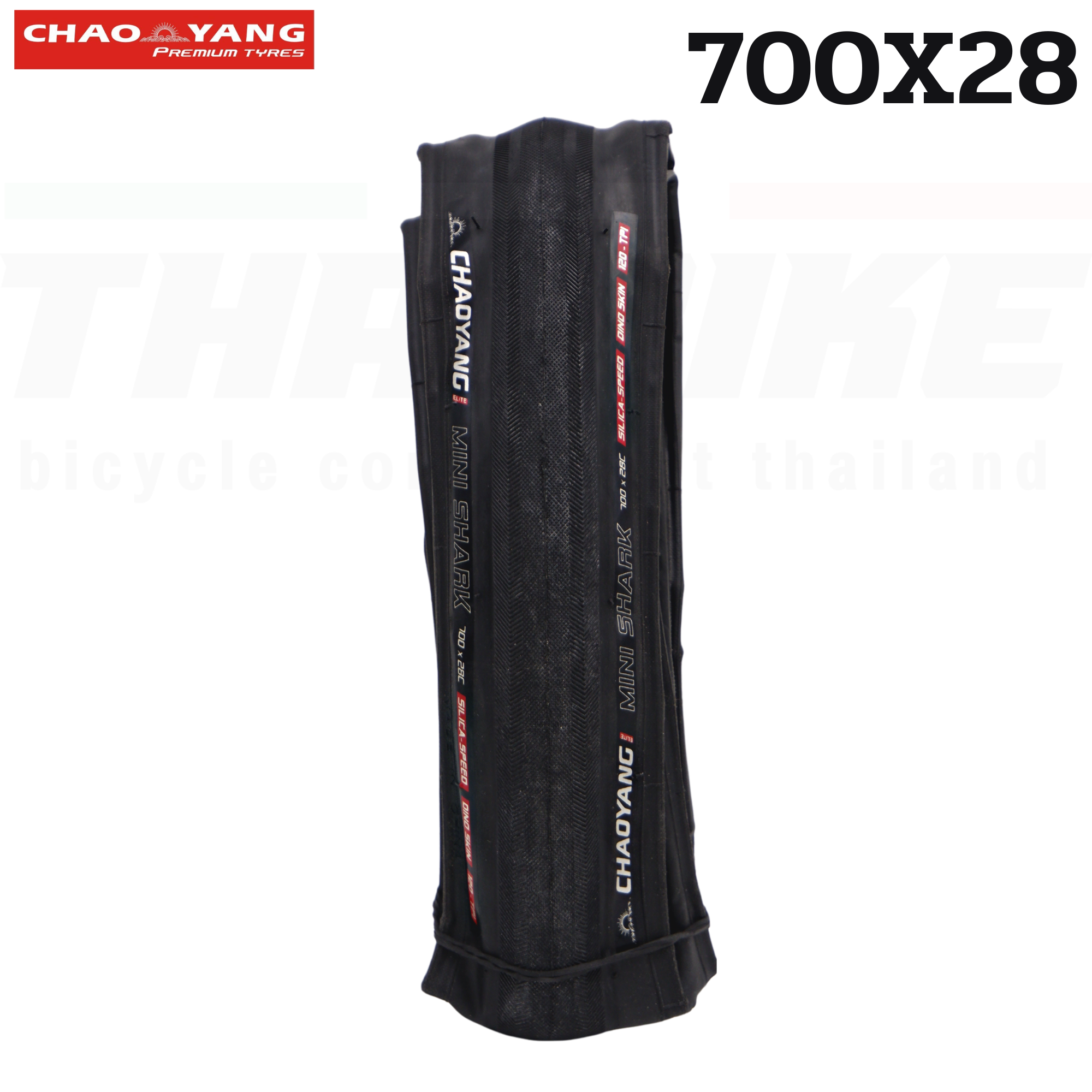 ยางนอกจักรยานเสือหมอบขอบพับ CHAOYANG MINISHARK H457 700X23 700X25 700X28