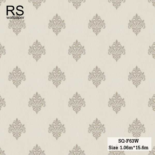 วอลเปเปอร์ ลายหลุยส์คลาสสิค พื้นสีน้ำตาล SQ-F63W