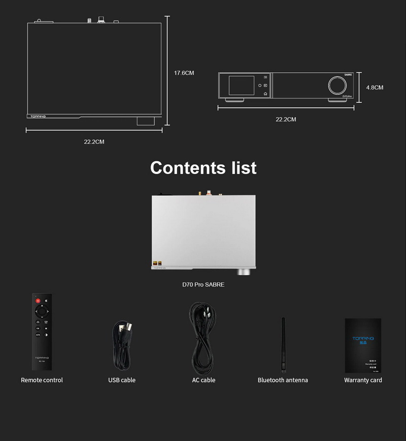Topping D70 Pro SABRE DAC ตั้งโต๊ะ รองรับ Dual Hi-Res ประกันศูนย์ไทย