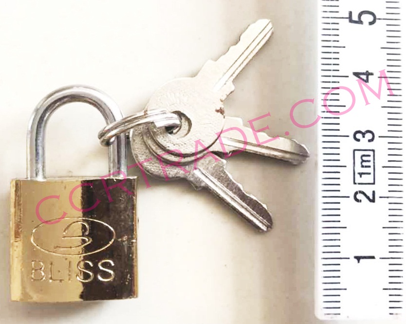 กุญแจทอง 20 มิล+ลูกกุญแจ คอสั้นกล่อง 10 ซม.