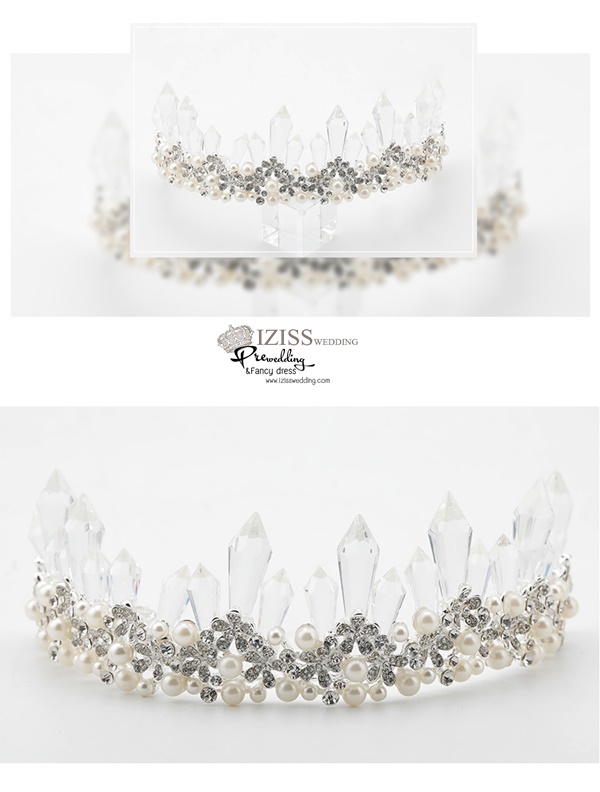 AC017 **พรีออเดอร์**ชุดเทียร่า มงกุฎเพชร ชุดเครื่องประดับเจ้าสาวสวยหรูดุจเจ้าหญิง