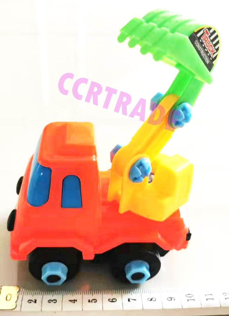 รถก่อสร้างการ์ตูน DIY 3 คันฝาครอบ 11.5x32 ซม.(1x3)