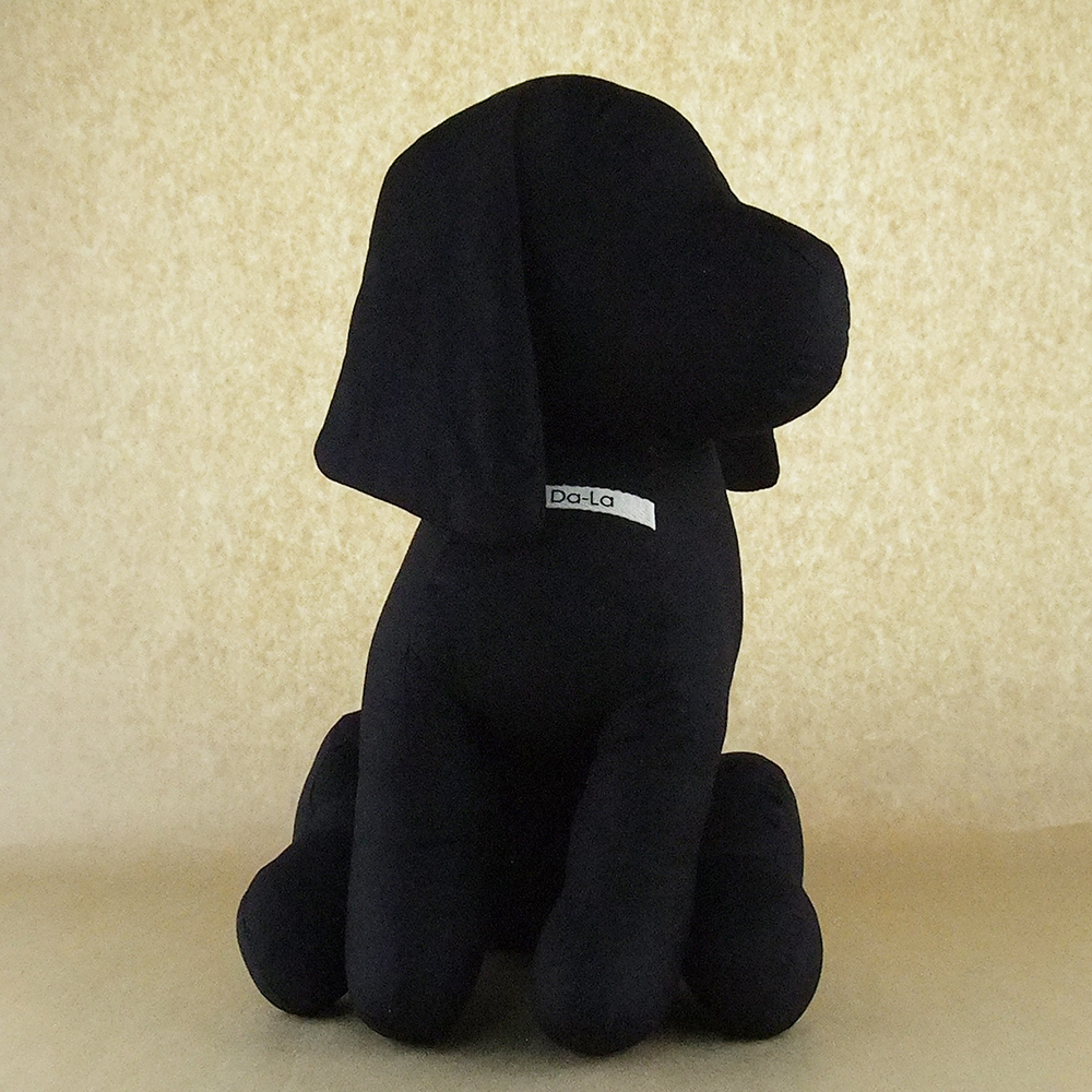 ตุ๊กตาหมานั่งผ้าดิบ Lazy Dog Softy Toy - ฺBlack ของขวัญวันเกิด ของขวัญรับปริญญา