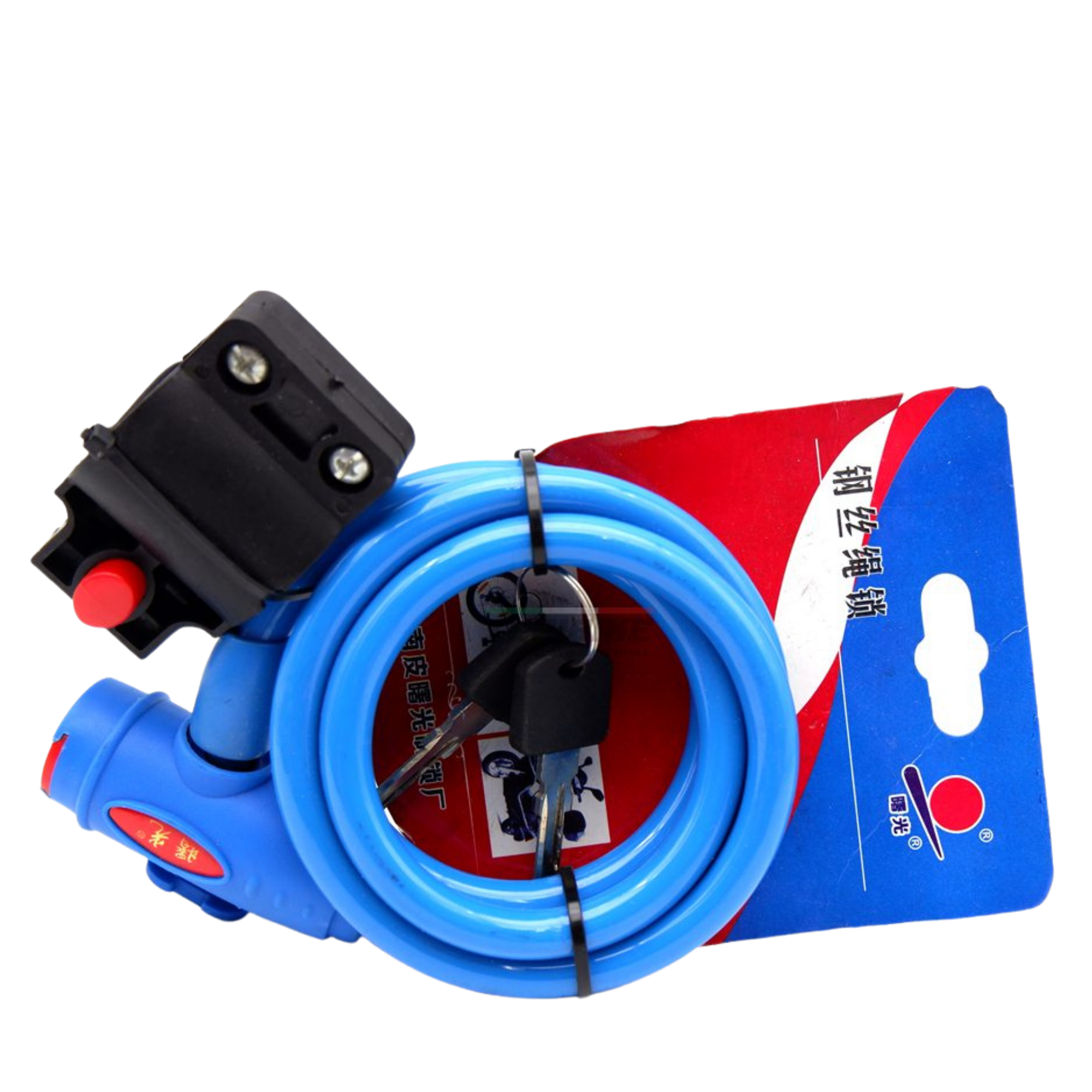 สายล็อคจักรยานแบบกุญแจ พร้อมที่ยึดติดกับตัวรถ ยี่ห้อ CH1