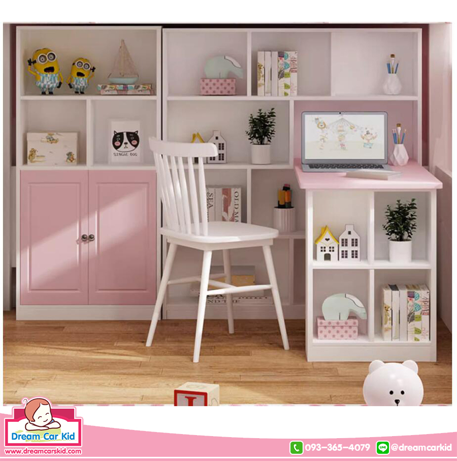 เตียงสูงรุ่น Tree House สีชมพู