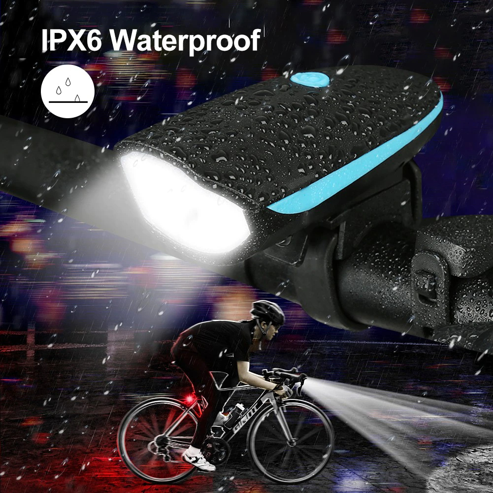 ไฟหน้าจักรยานแบบพร้อมแตรในตัว TB01 250 ลูเมนส์ Bike Light Waterproof