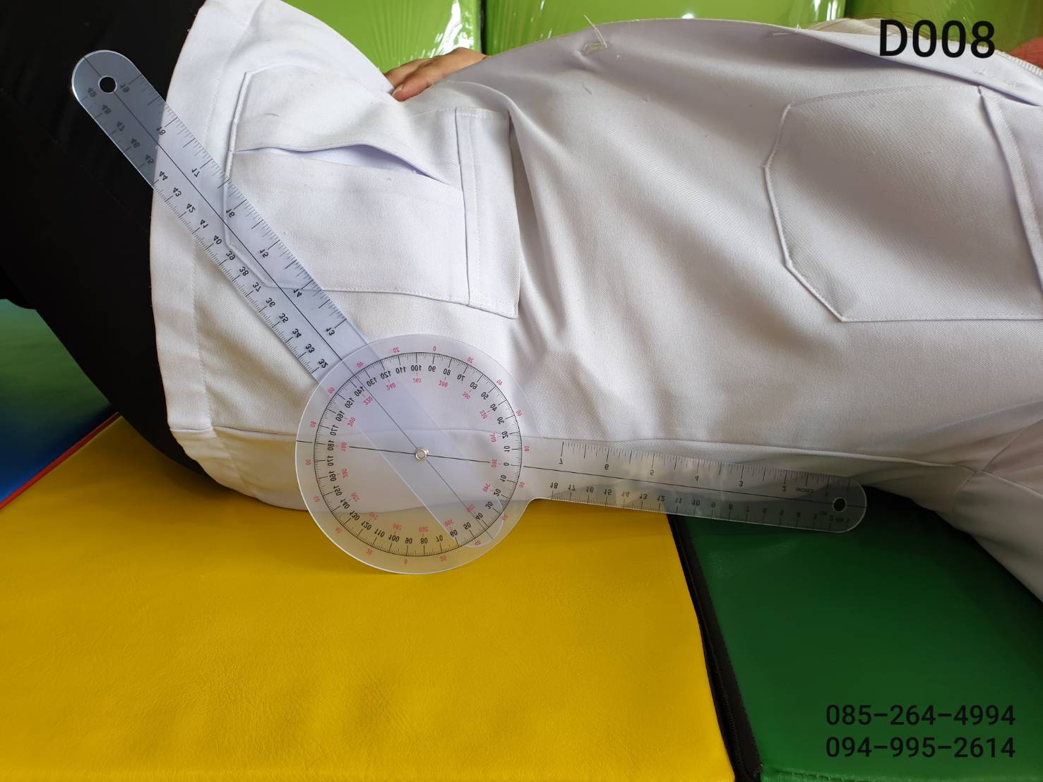 ไม้บรรทัดวัดมุมทางการแพทย์พลาสติก 360 องศา โกนิโอมิเตอร์ ขนาด 12 นิ้ว Goniometer