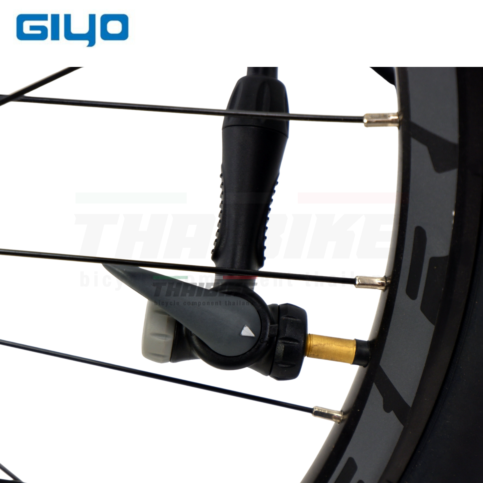 สูบจักรยานแบบตั้งพื้น GIYO GF-31PEV 160PSI สูบได้สองหัว สูบตั้งพื้น
