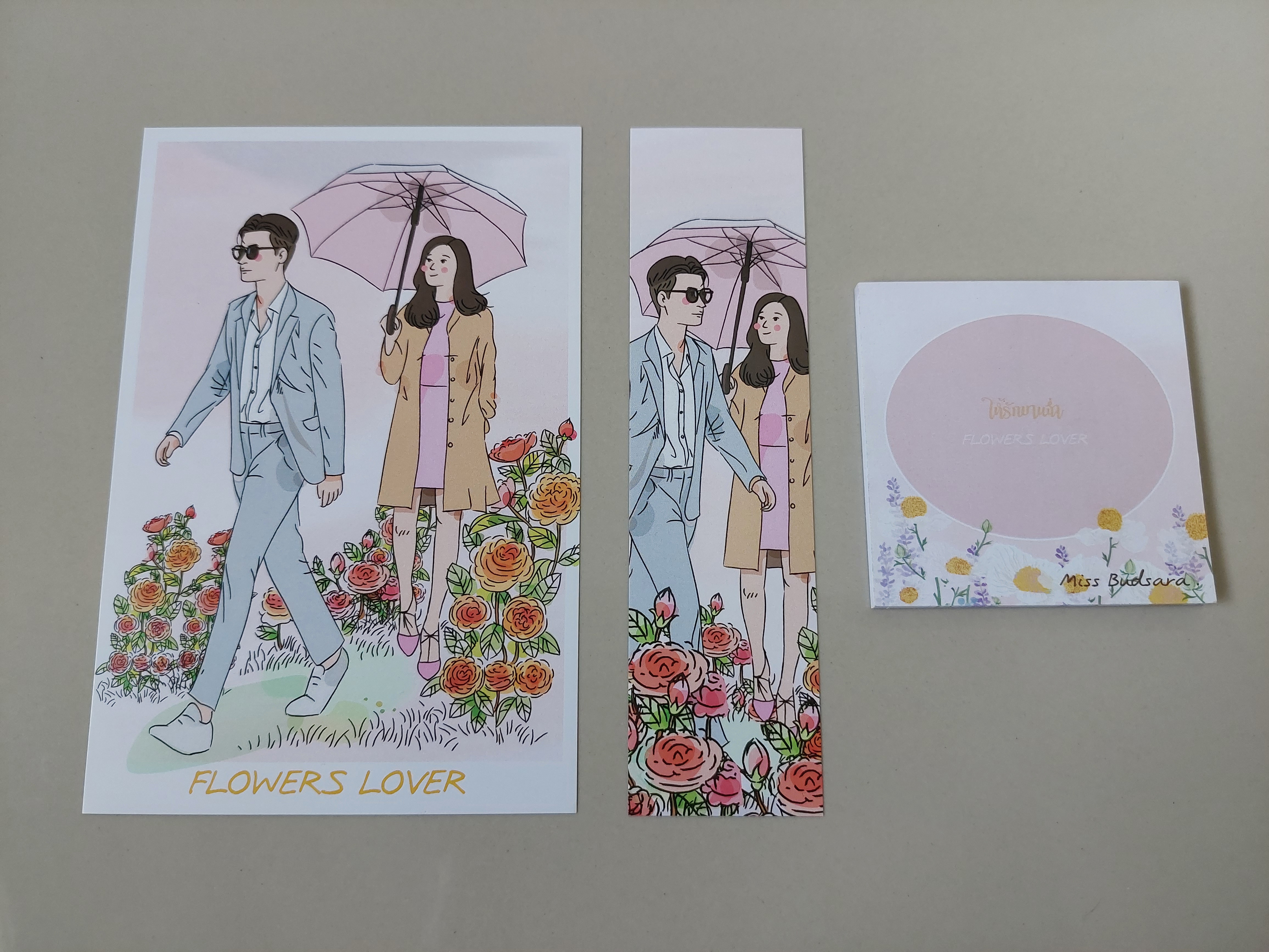 โปส+ที่คั่น+กระดาษโน๊ต ให้รักบานฉ่ำ flowers love