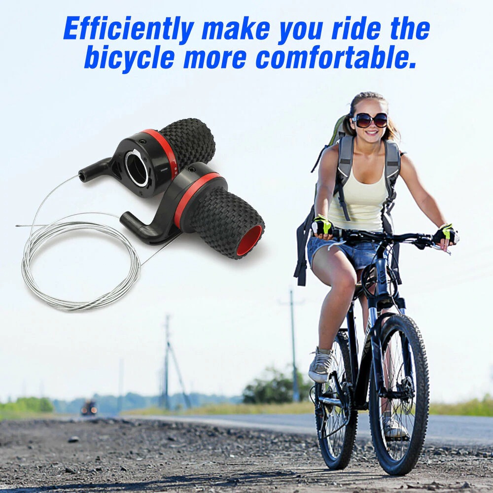 มือเกียร์จักรยานแบบเกียร์บิด ซ้าย ขวา Gear Grip Shift Levers ไม่มี index