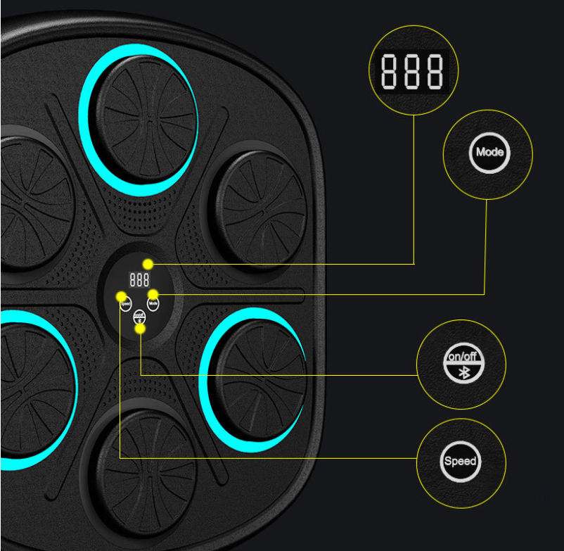 แท่นซ้อมมวย ติดผนัง มีโปรแกรมนับจำนวน พร้อมถุงมือ สสินค้าพร้อมส่งในไทย