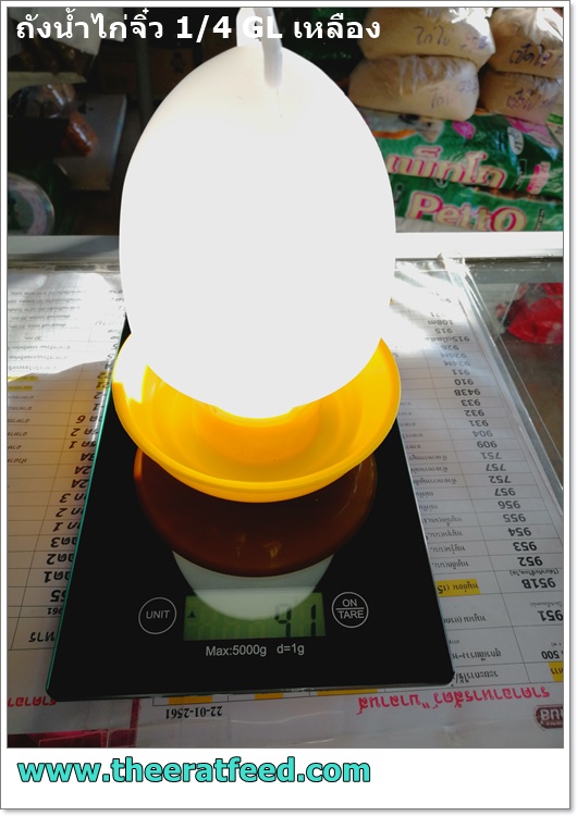 ขวดน้ำไก่จิ๋ว Extra-P ขนาด 1/14 GL สีเหลือง เหนียว ทนทาน