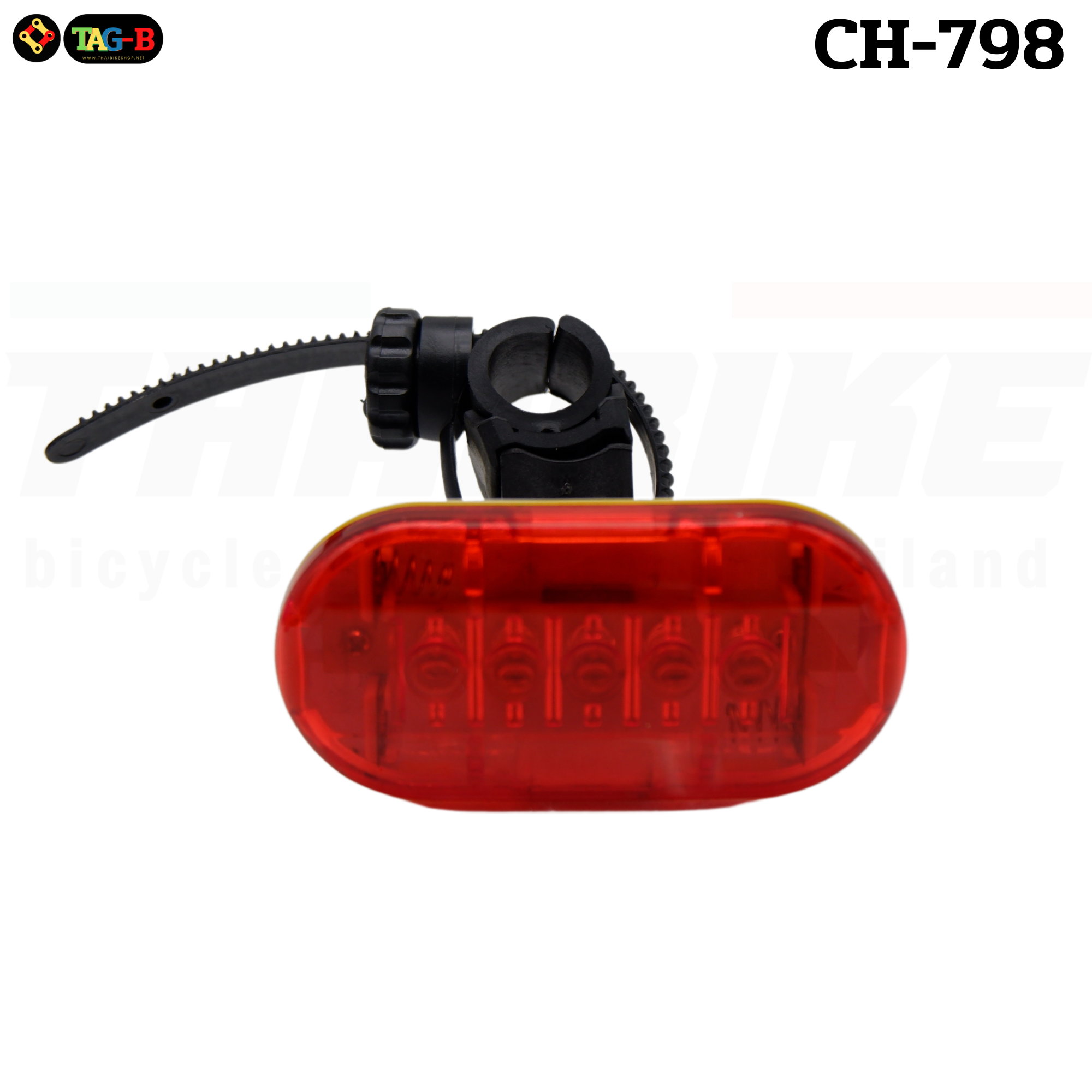 ไฟท้ายติดจักรยานเสือหมอบ เสือภูเขา TAG-B CH-798 แบบใช้ถ่าน