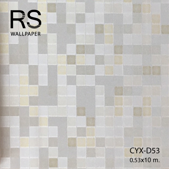 วอลเปเปอร์ลายโมเสค(MOSAIC) สีเทา CYX-D53
